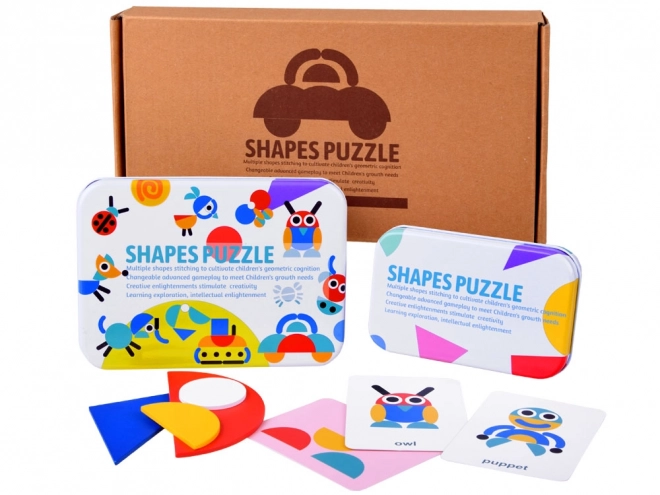 Houten Montessori Tangram puzzel