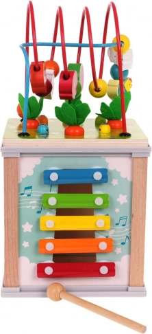 Houten multifunctionele kubus voor kinderen