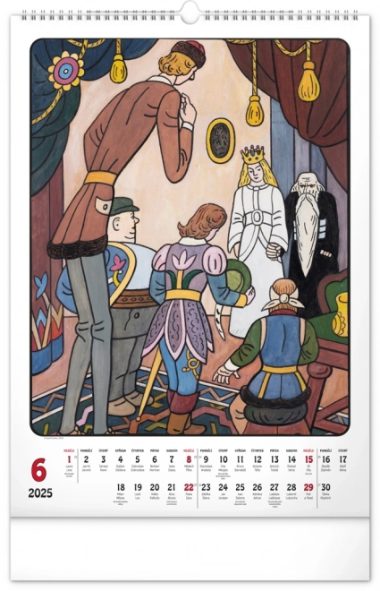 Muurkalender Josef Lada 2025, 33 × 46 cm