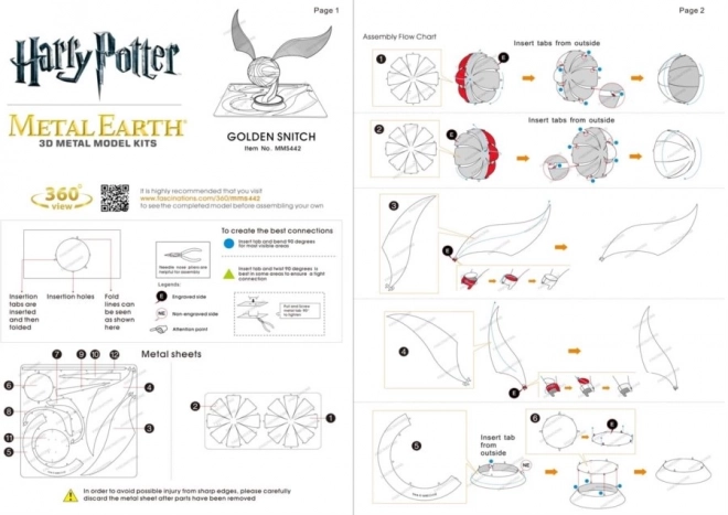 METAL EARTH 3D puzzel Harry Potter: Gouden Snaai