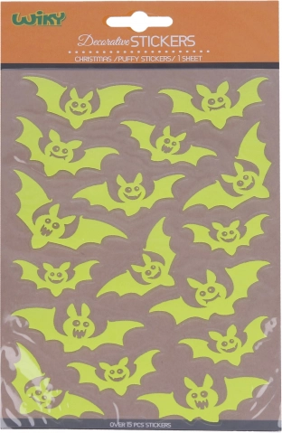Lichtgevende stickers in het donker Vleermuizen Halloween 25 × 14,4 cm