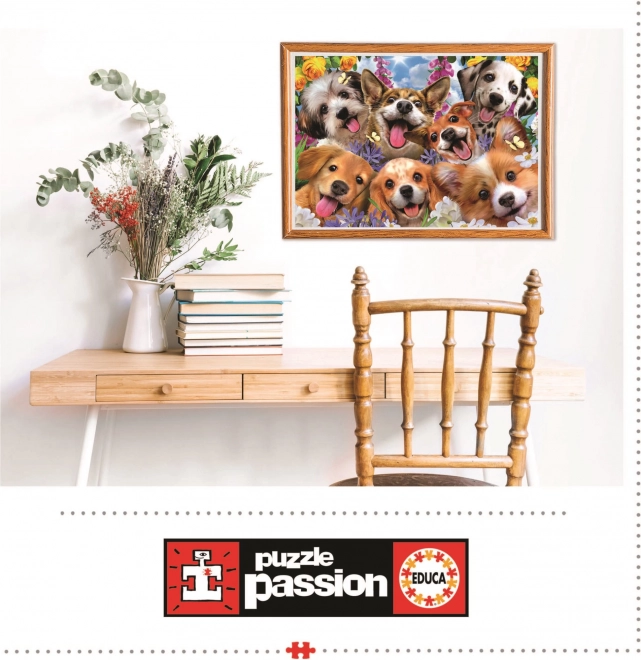 Educa puzzel Selfie puppy's 1000 stukjes