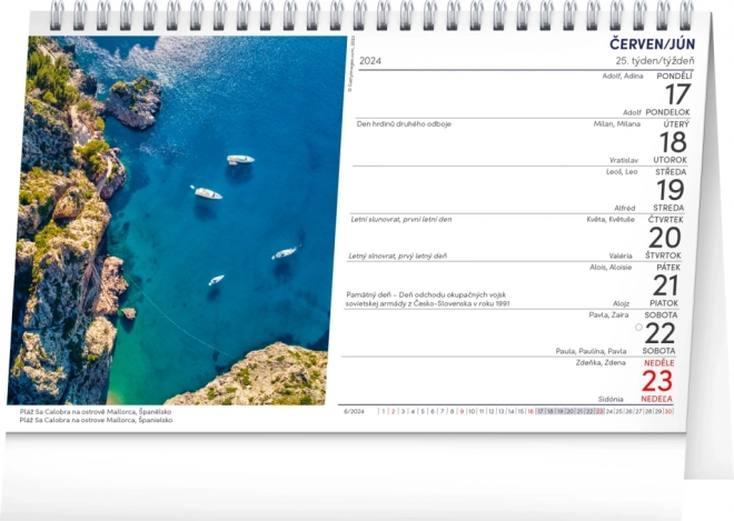 Bureaukalender Water CZ/SK 2024, 23,1 × 14,5 cm