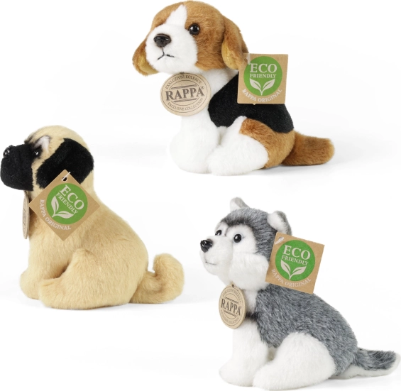Realistische rassen: Beagle, Mops en Husky