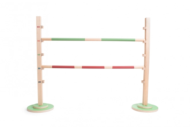 Houten atletiek hindernis voor springtraining