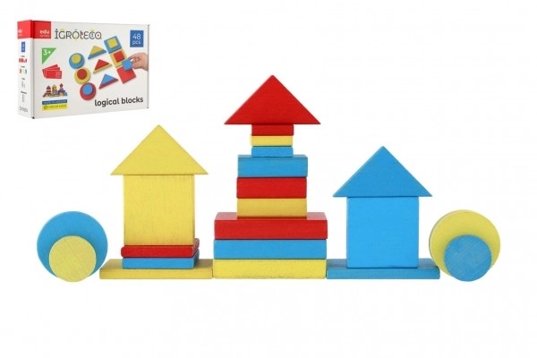 Houten logische blokken Dienes voor kinderen