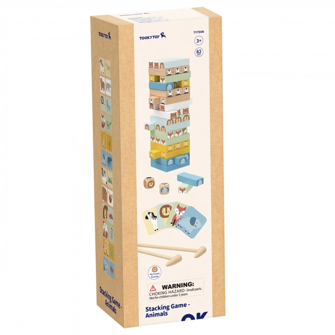 TOOKY TOY schommelende toren met dieren