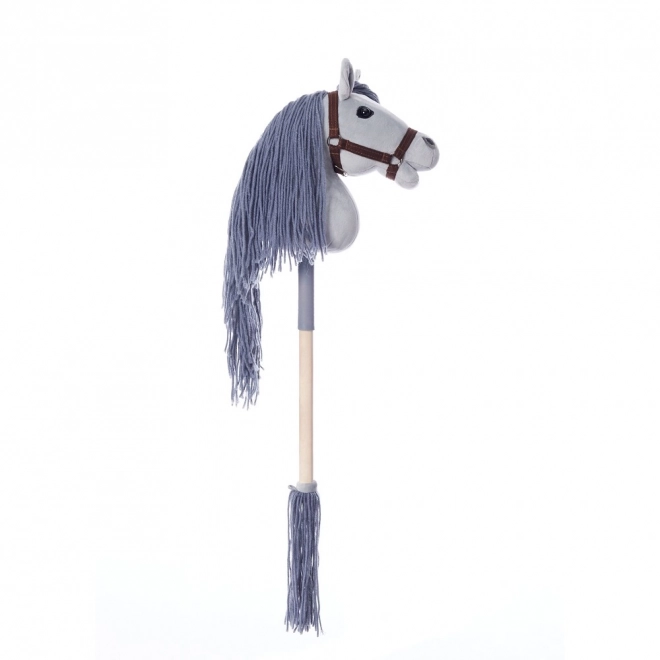 HOPPIHORSE stokpaard hobby horse formaat A4 grijs