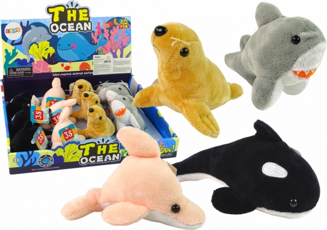 Mini pluche zeedieren 4 modellen