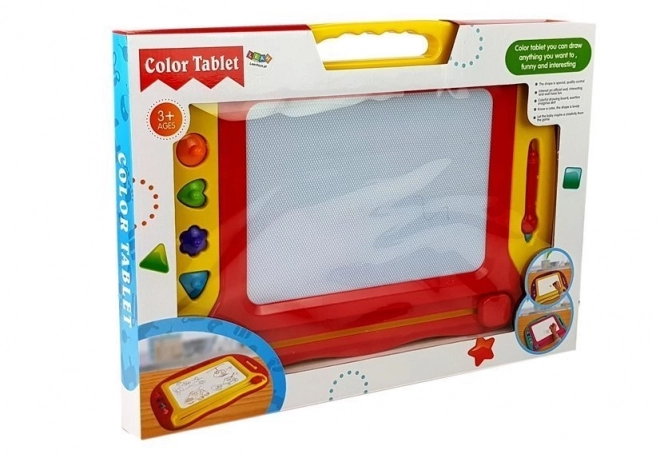 Magische rode tekentafel met stempels