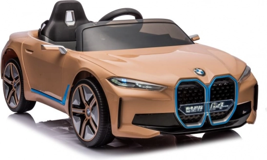 Elektrische kinderauto BMW I4 goud 4x4