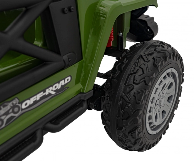 Groen terrein kinderwagen