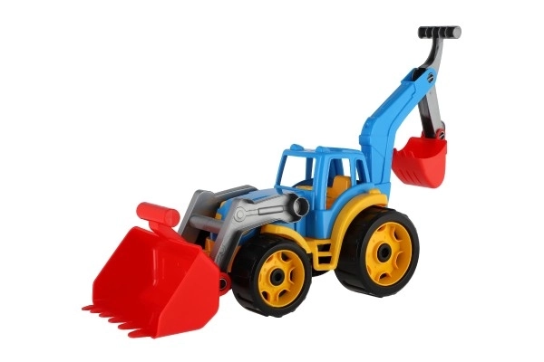 Tractor met lepel en graafmachine