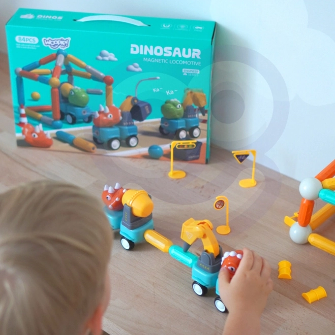 Woopie magnetische blokken dinosaurus constructieset