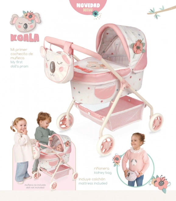 Mijn eerste poppenwagen met tas Koala 56 cm