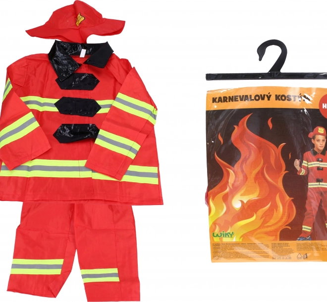 Carnavalsset - brandweerman M 110-120 cm