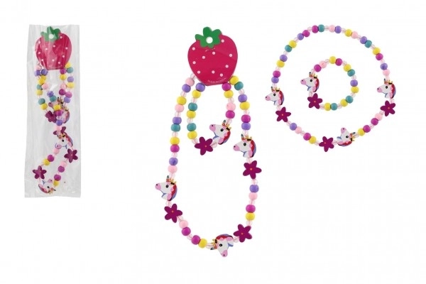 Halsketting en armband met eenhoornkralen