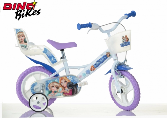 Dino Bikes kinderfiets 12 Sneeuwkoningin met mandje en poppenzitje