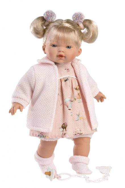 Llorens 33152 AITANA - realistische pop met geluiden en een zacht stoffen lichaam - 33 cm