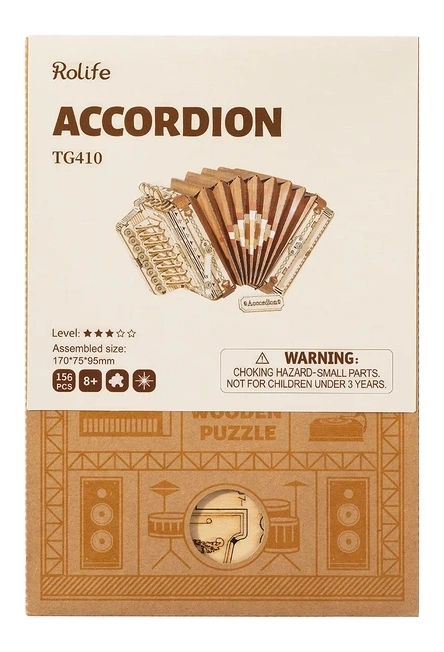 Accordeon - 3D houten bouwpakket