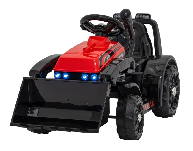 Kinder elektrische tractor met schuifblad – Rood