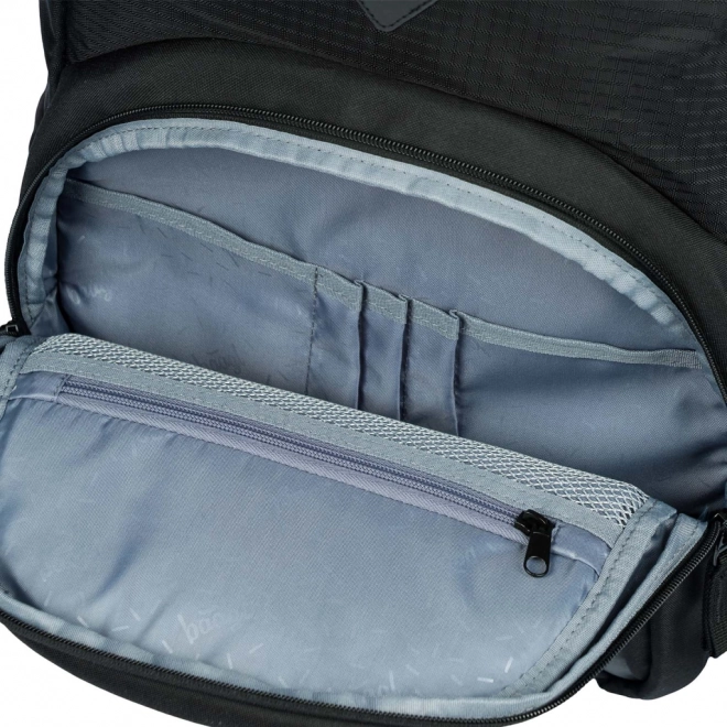 baagl set met drie zwarte items: rugzak, etui en zak