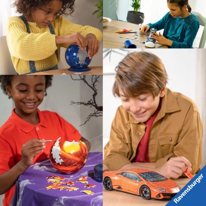 Puzzel 108 stukjes 3D Voertuigen Lamborghini Huracan Evo Arancio