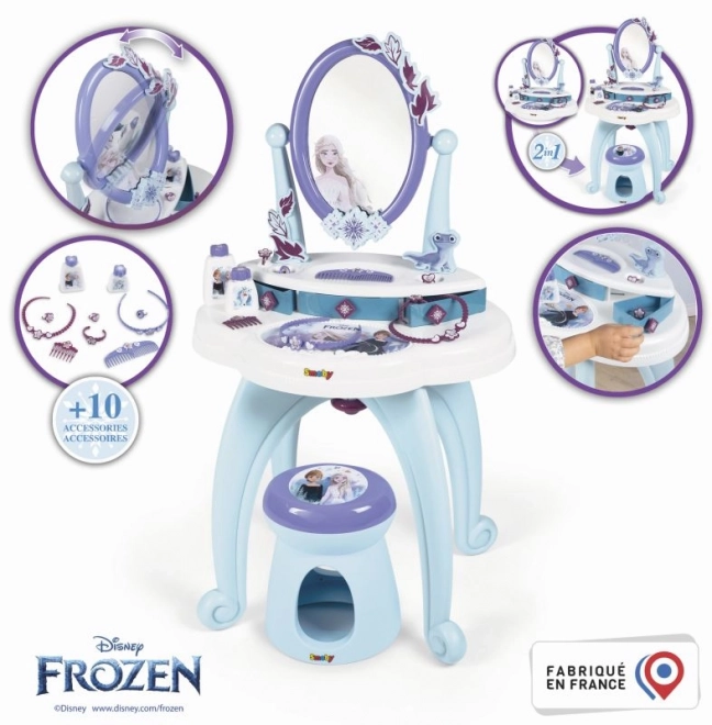 Frozen Koninkrijk Kaptafel 2-in-1 met Krukje