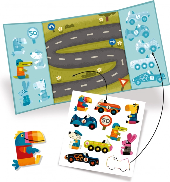 Verplaatsbare stickers voor de kleinste formule