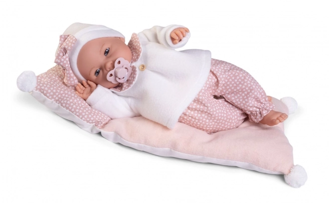 Antonio Juan 14363 BIMBA - knipperende babypop met geluiden en een zacht stoffen lichaam - 37 cm