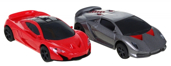 Twee flitsende raceauto