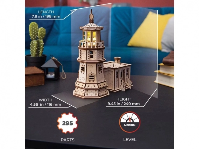 Vuurtoren Split Rock 3D houten mechanische puzzel