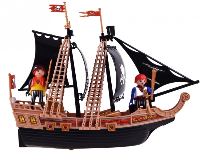 Piratenboot met figuren en geluidseffecten