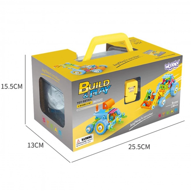 Constructieset Voertuigen voor Kinderen 6v1