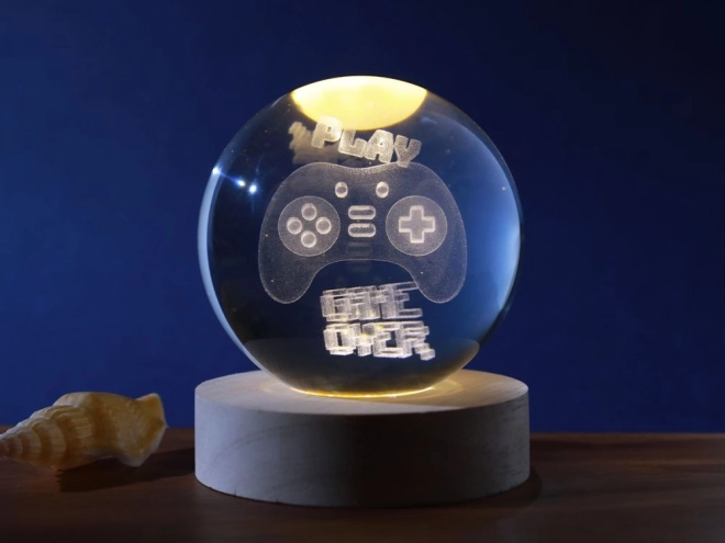 Kristallen bol lampje voor gamer 8 cm