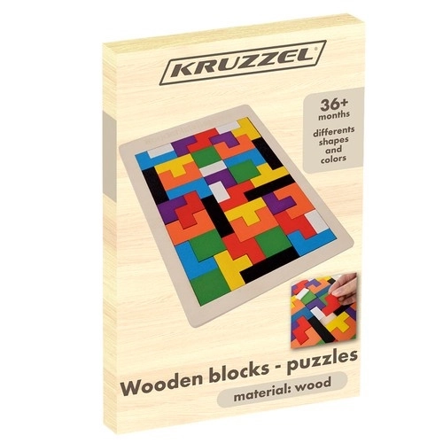 Houten puzzel/tetris Kruzzel 22667