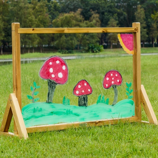 Transparant acryl schilderoppervlak