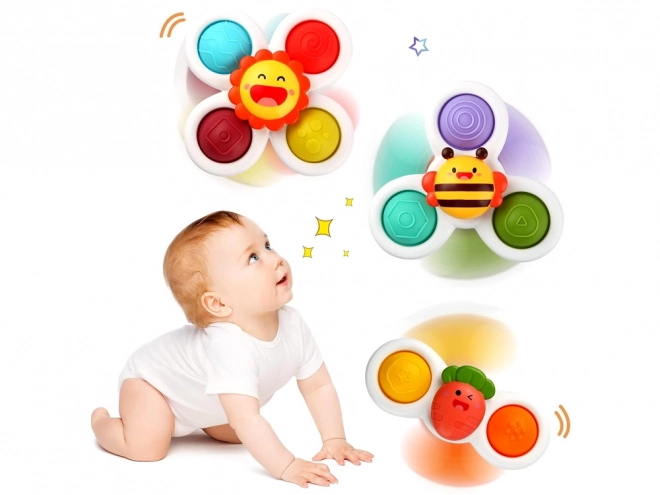 Senzoe Fidget Spinner met zuignap 3 Stuks