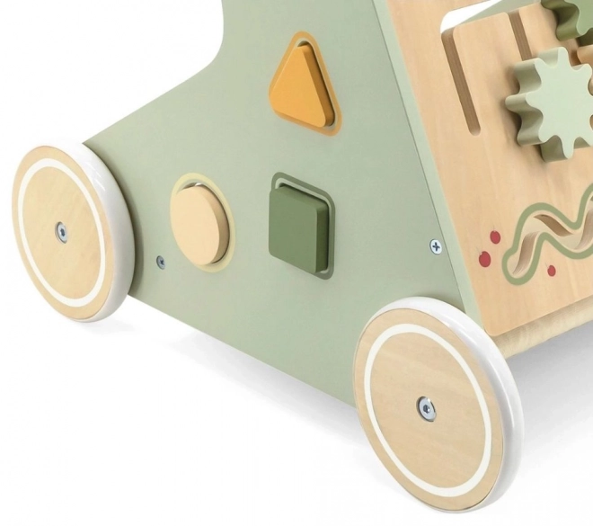 PolarB olijfkleurige educatieve loopwagen