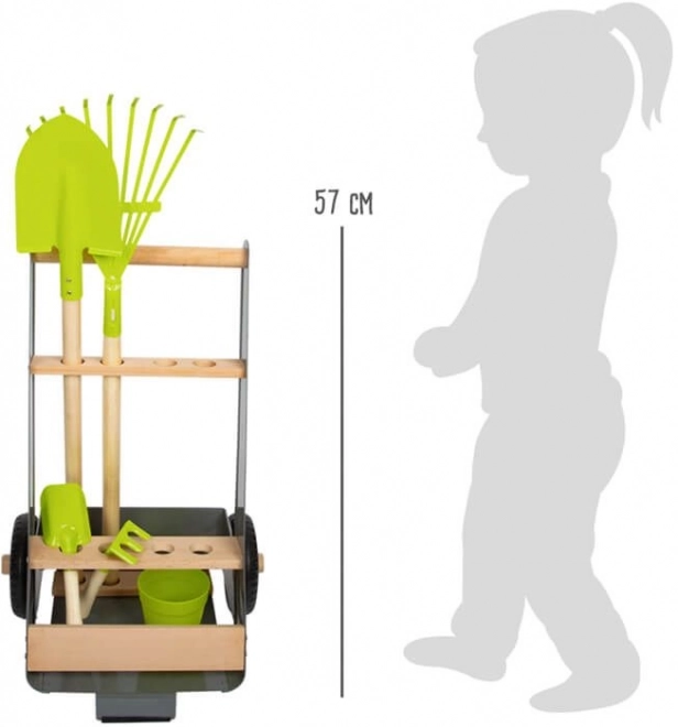 Small Foot Tuinkar met 5 stuks gereedschap