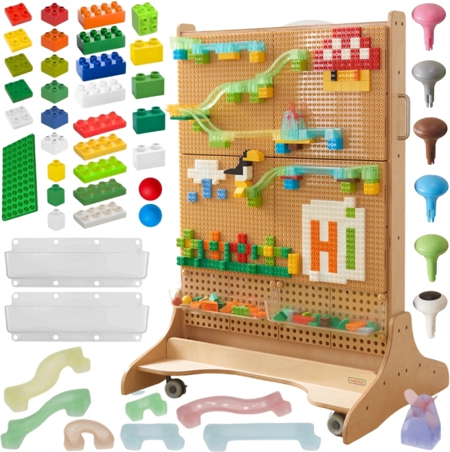 Masterkidz Houten STEM Bord Vrijstaand met Accessoires