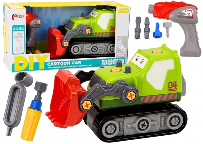 DIY Kinder schroefbare constructieset rupsbandlader