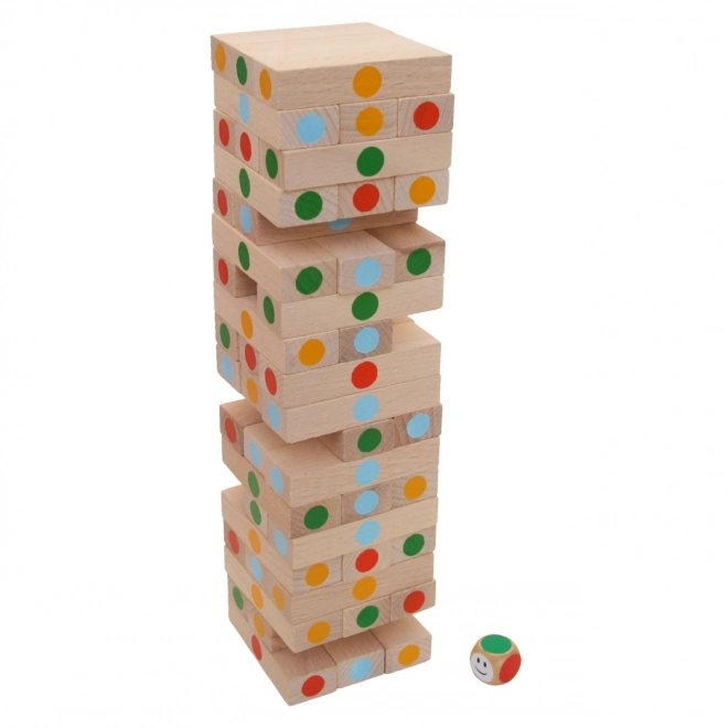 Jenga Toren natuur met stippen