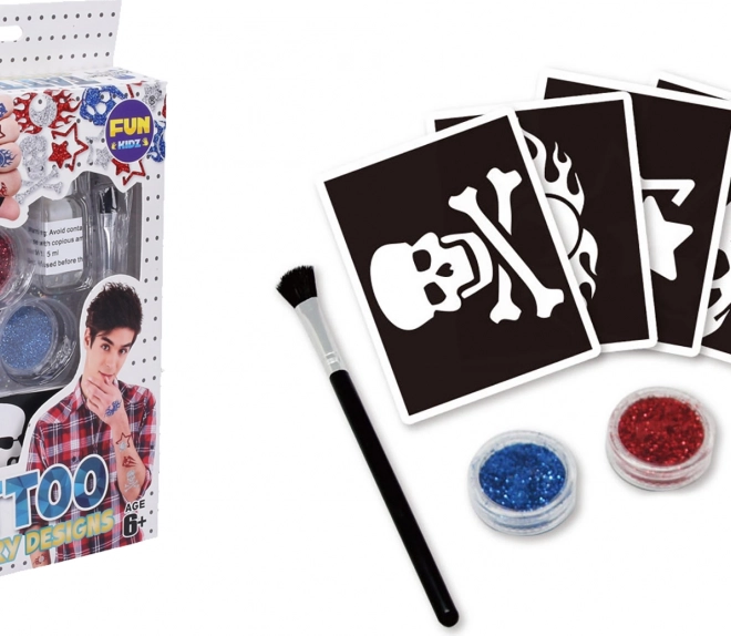 Set voor tijdelijke glittertattoos voor jongens
