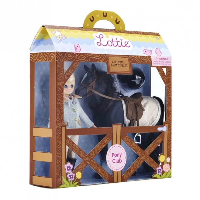 Lottie pop in rijstoutfit met paard