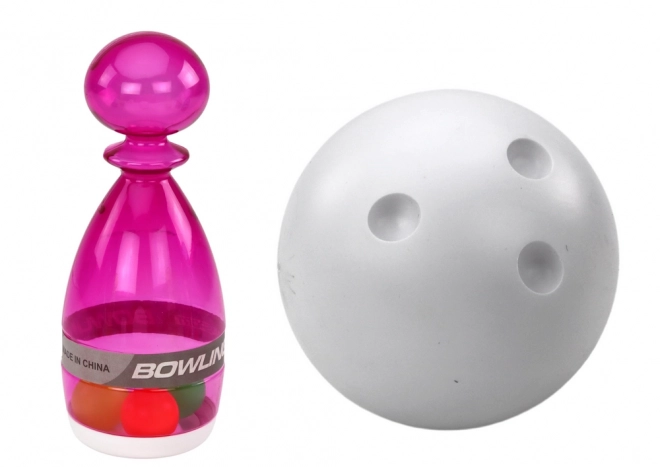 Bowling set van 6 bowlingpins Transparante kleuren