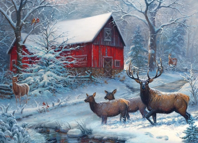 Puzzel COBBLE HILL Wintermagie 1000 stukjes