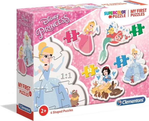 Mijn eerste puzzel Disney prinsessen 4-in-1 (3, 6, 9, 12 stukjes) – Clementoni