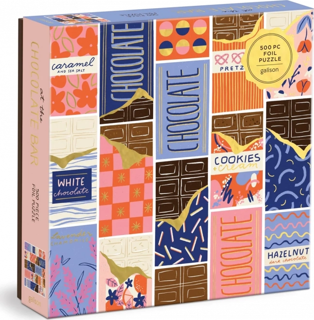 Galison vierkante puzzel in chocoladebar, 500 stukjes