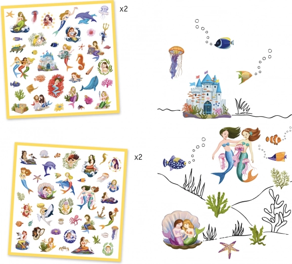 Djeco stickers zeemeerminnen
